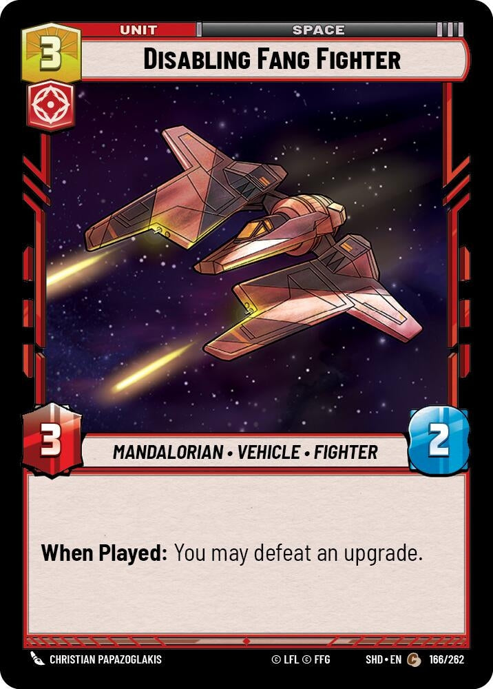 Image for Disabling Fang Fighter (Shadows of the Galaxy) (166/262) - Star Wars: Unlimited