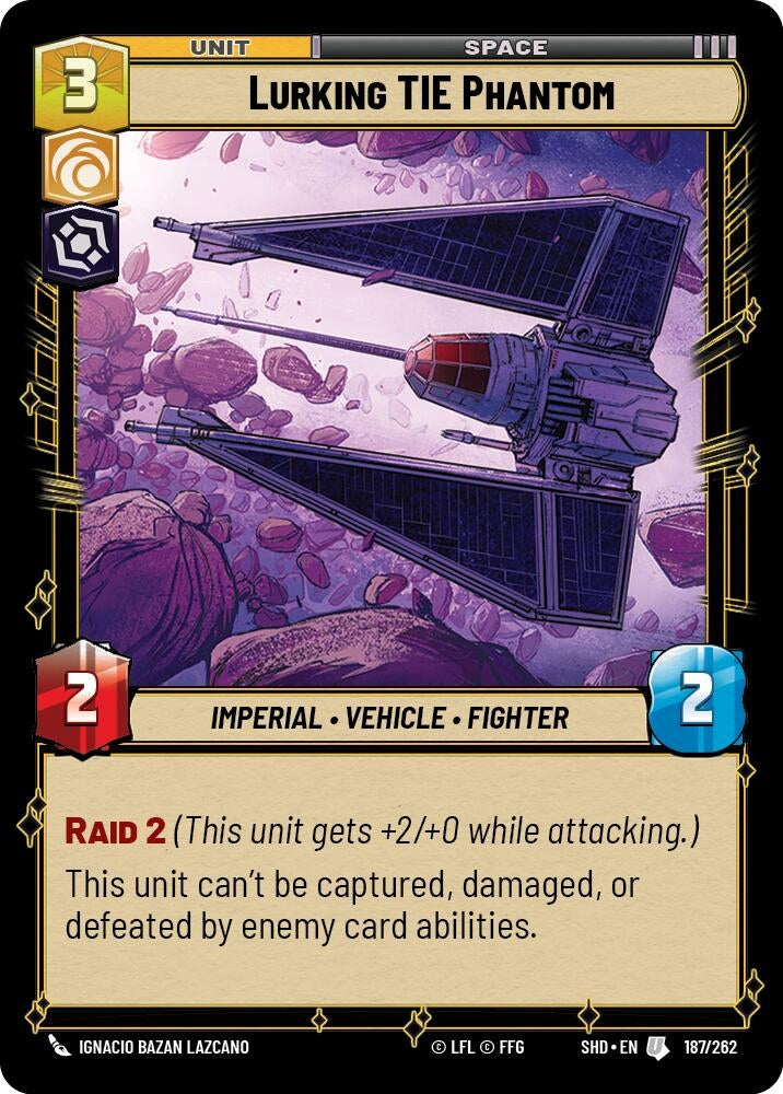Image for Lurking TIE Phantom (Shadows of the Galaxy) (187/262) - Star Wars: Unlimited