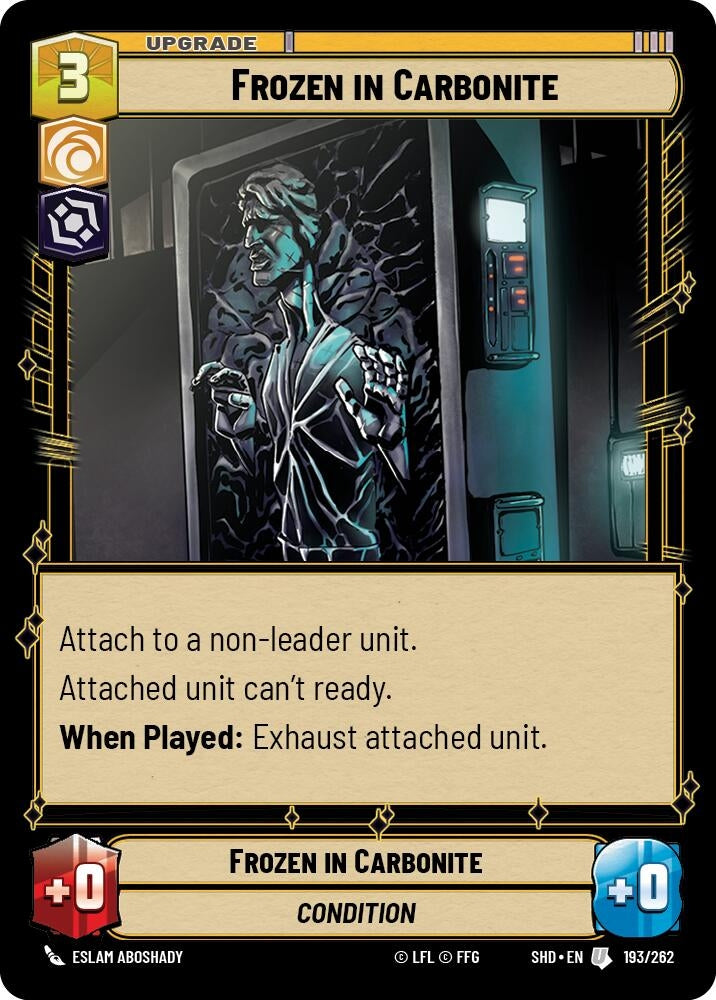 Image for Frozen in Carbonite (Shadows of the Galaxy) (193/262) - Star Wars: Unlimited