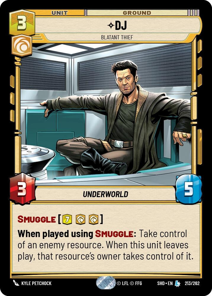 Image for DJ - Blatant Thief (Shadows of the Galaxy) (213/262) - Star Wars: Unlimited