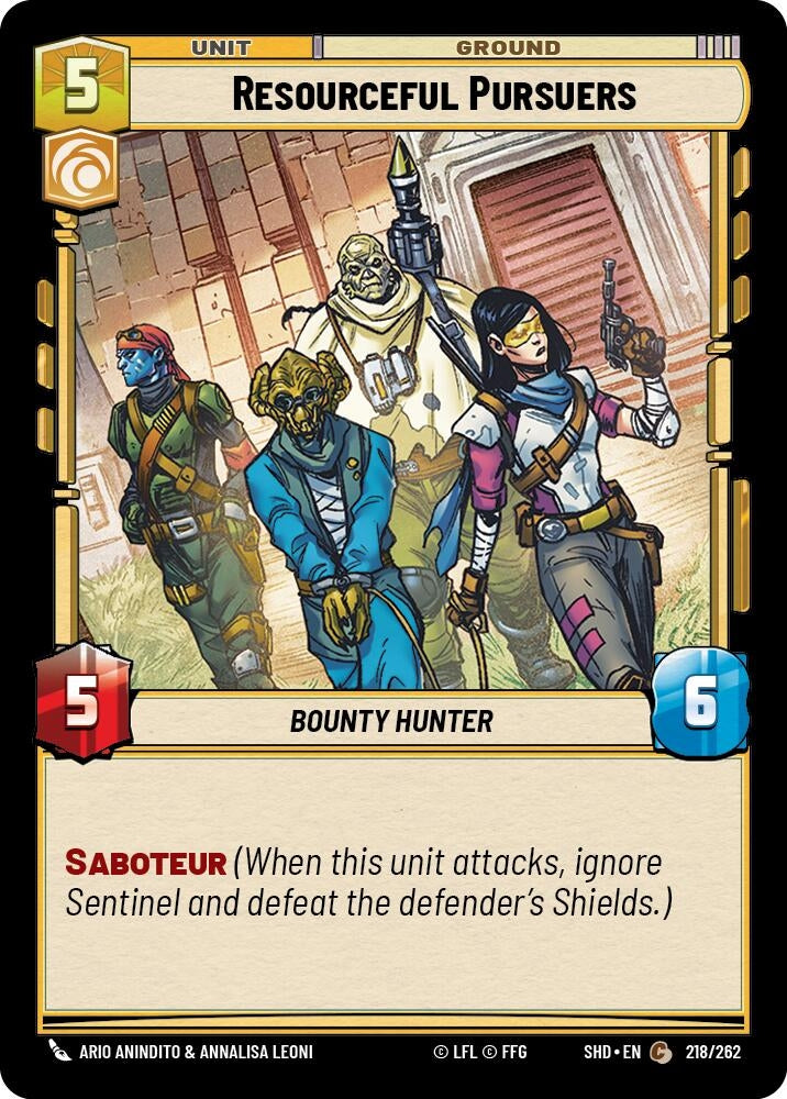 Image for Resourceful Pursuers (Shadows of the Galaxy) (218/262) - Star Wars: Unlimited