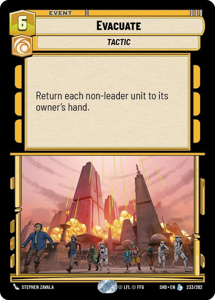 Image for Evacuate (Shadows of the Galaxy) (233/262) - Star Wars: Unlimited