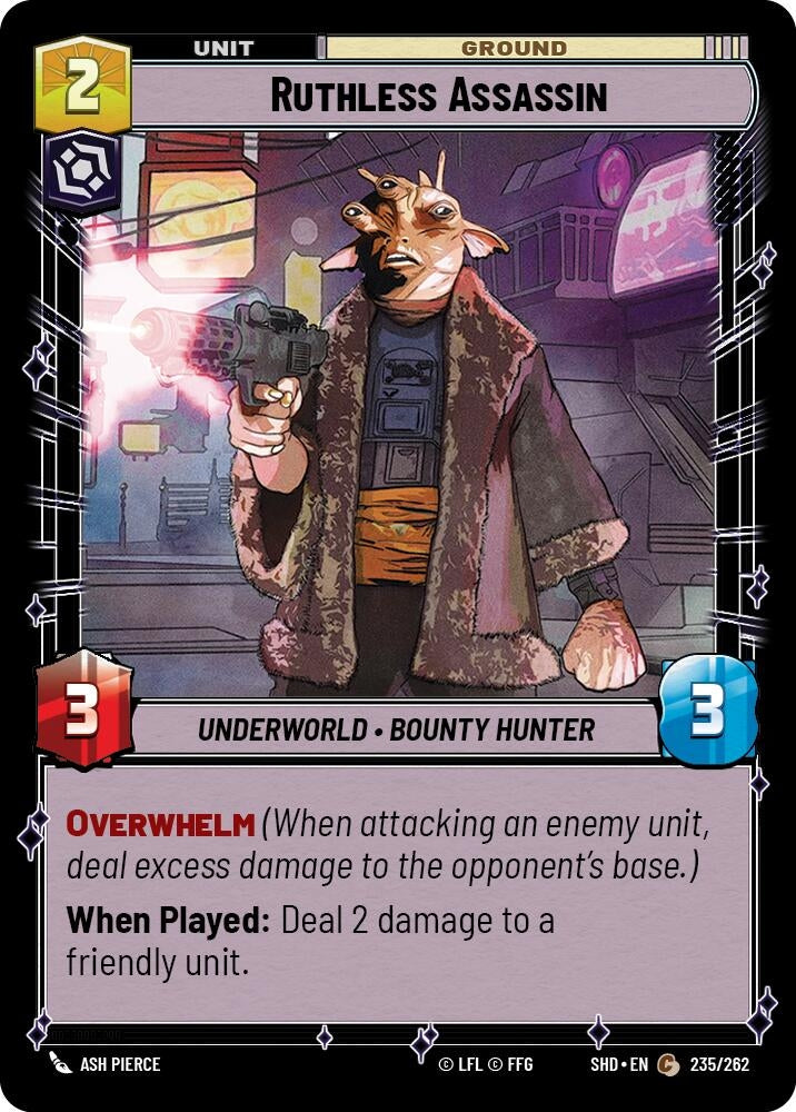 Image for Ruthless Assassin (Shadows of the Galaxy) (235/262) - Star Wars: Unlimited