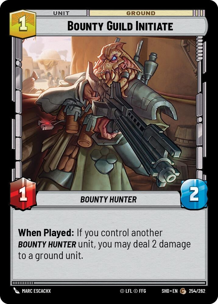 Image for Bounty Guild Initiate (Shadows of the Galaxy) (254/262) - Star Wars: Unlimited
