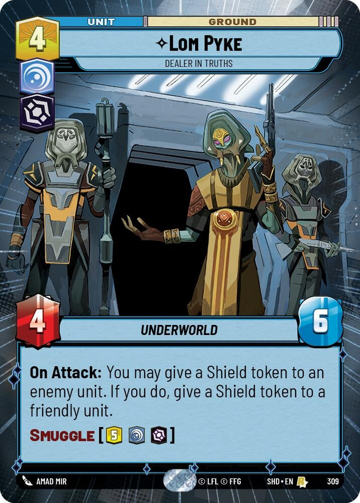 Image for Lom Pyke - Dealer in Truths (Hyperspace) (Shadows of the Galaxy) (309) - Star Wars: Unlimited