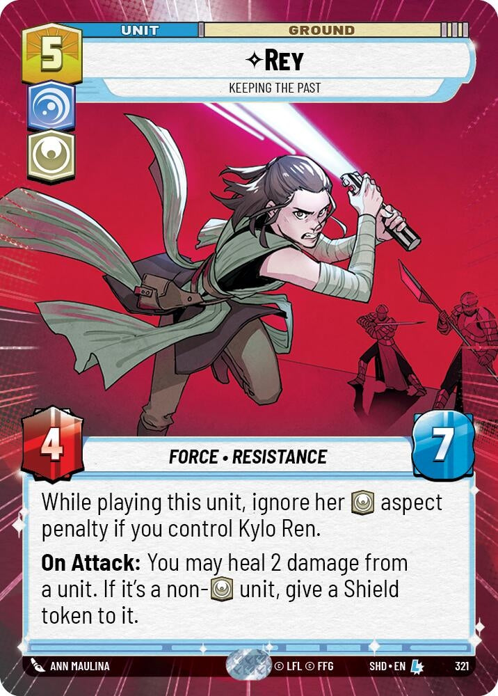 Image for Rey - Keeping the Past (Hyperspace) (Shadows of the Galaxy) (321) - Star Wars: Unlimited