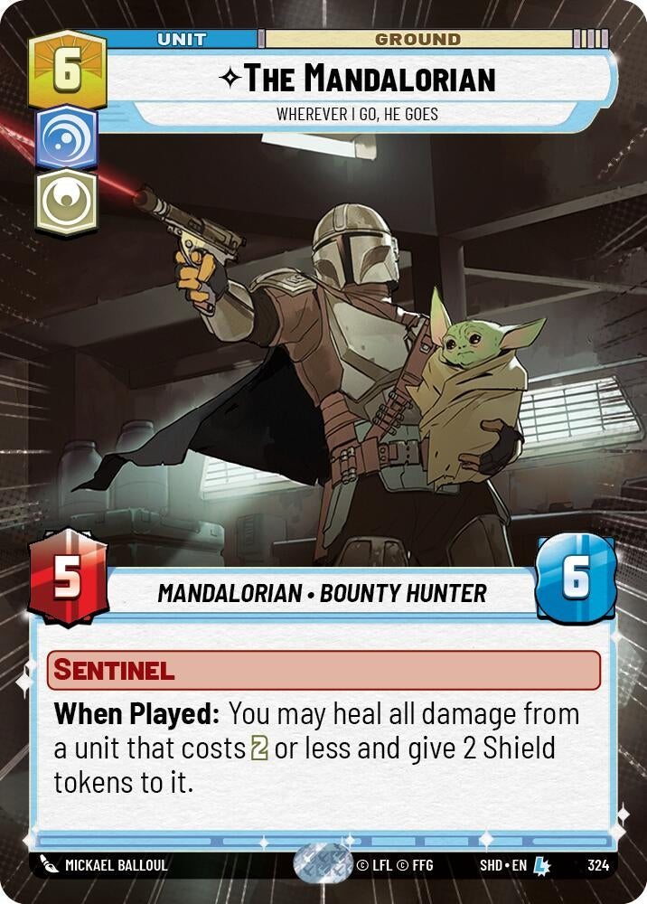 Image for The Mandalorian - Wherever I Go, He Goes (Hyperspace) (Shadows of the Galaxy) (324) - Star Wars: Unlimited