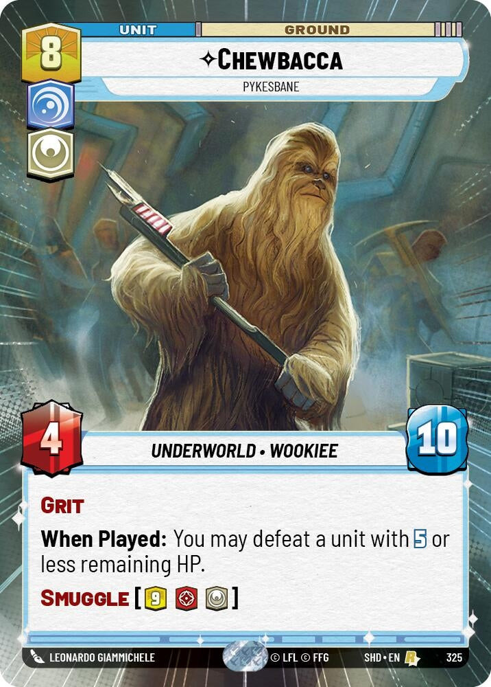 Image for Chewbacca - Pykesbane (Hyperspace) (Shadows of the Galaxy) (325) - Star Wars: Unlimited