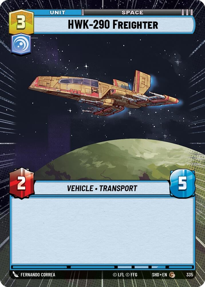 Image for HWK-290 Freighter (Hyperspace) (Shadows of the Galaxy) (335) - Star Wars: Unlimited