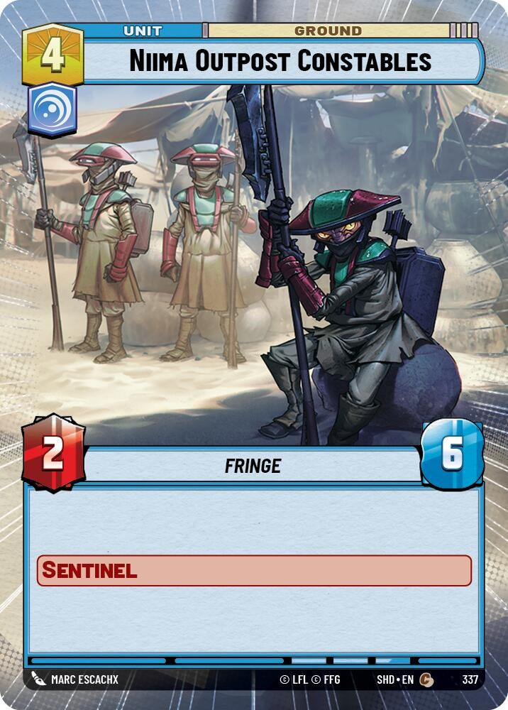 Image for Niima Outpost Constables (Hyperspace) (Shadows of the Galaxy) (337) - Star Wars: Unlimited