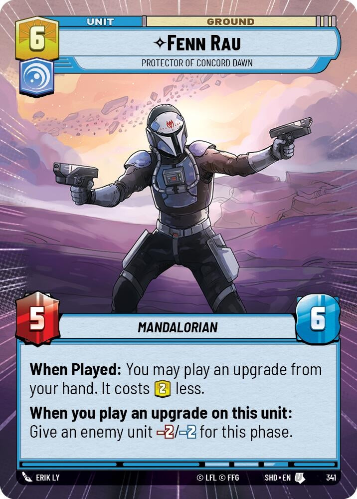 Image for Fenn Rau - Protector of Concord Dawn (Hyperspace) (Shadows of the Galaxy) (341) - Star Wars: Unlimited