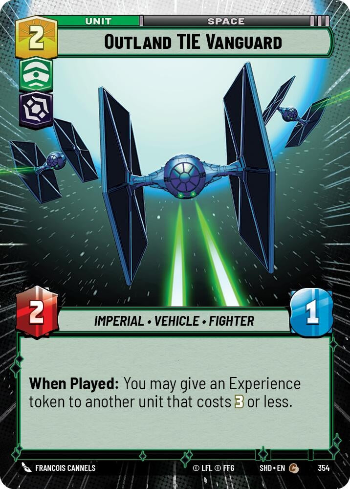 Image for Outland TIE Vanguard (Hyperspace) (Shadows of the Galaxy) (354) - Star Wars: Unlimited