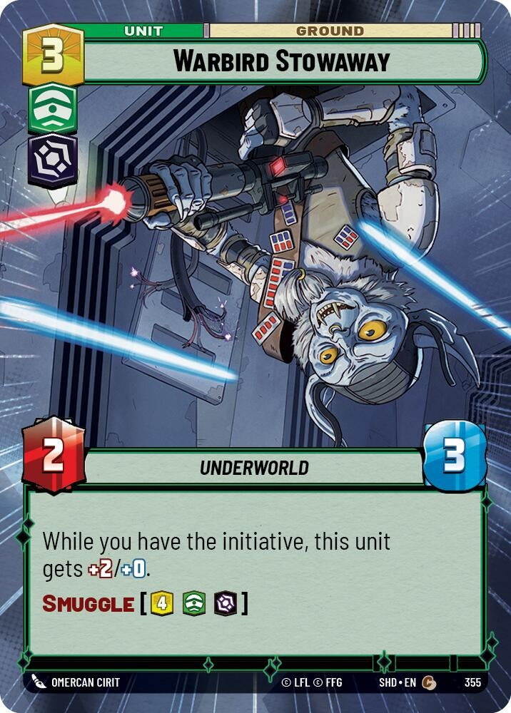 Image for Warbird Stowaway (Hyperspace) (Shadows of the Galaxy) (355) - Star Wars: Unlimited