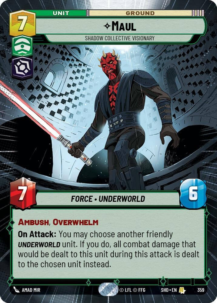 Image for Maul - Shadow Collective Visionary (Hyperspace) (Shadows of the Galaxy) (359) - Star Wars: Unlimited