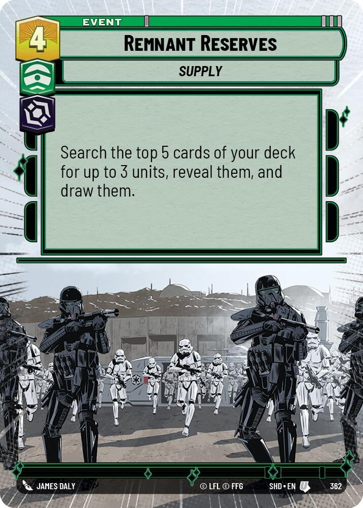 Image for Remnant Reserves (Hyperspace) (Shadows of the Galaxy) (362) - Star Wars: Unlimited