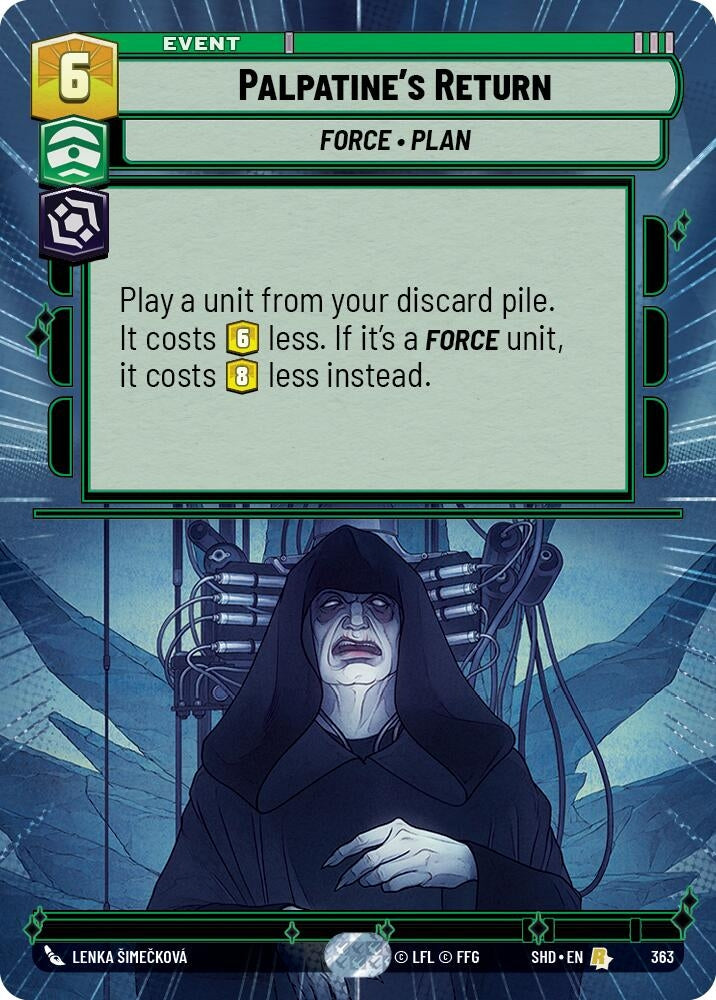 Image for Palpatine's Return (Hyperspace) (Shadows of the Galaxy) (363) - Star Wars: Unlimited