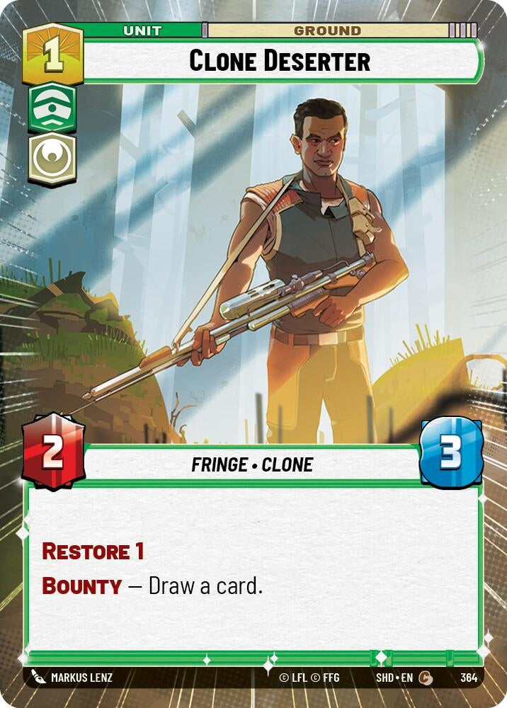 Image for Clone Deserter (Hyperspace) (Shadows of the Galaxy) (364) - Star Wars: Unlimited