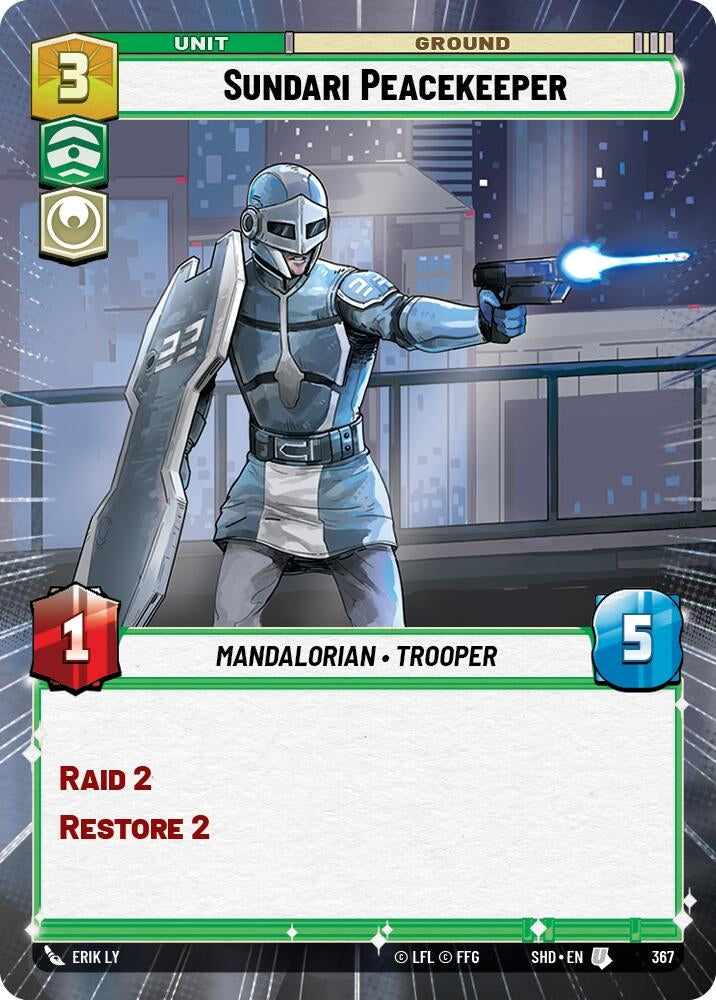 Image for Sundari Peacekeeper (Hyperspace) (Shadows of the Galaxy) (367) - Star Wars: Unlimited