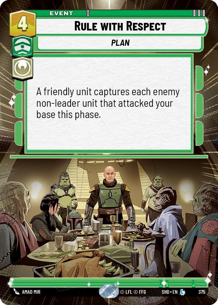 Image for Rule With Respect (Hyperspace) (Shadows of the Galaxy) (375) - Star Wars: Unlimited