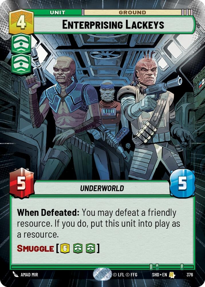 Image for Enterprising Lackeys (Hyperspace) (Shadows of the Galaxy) (376) - Star Wars: Unlimited