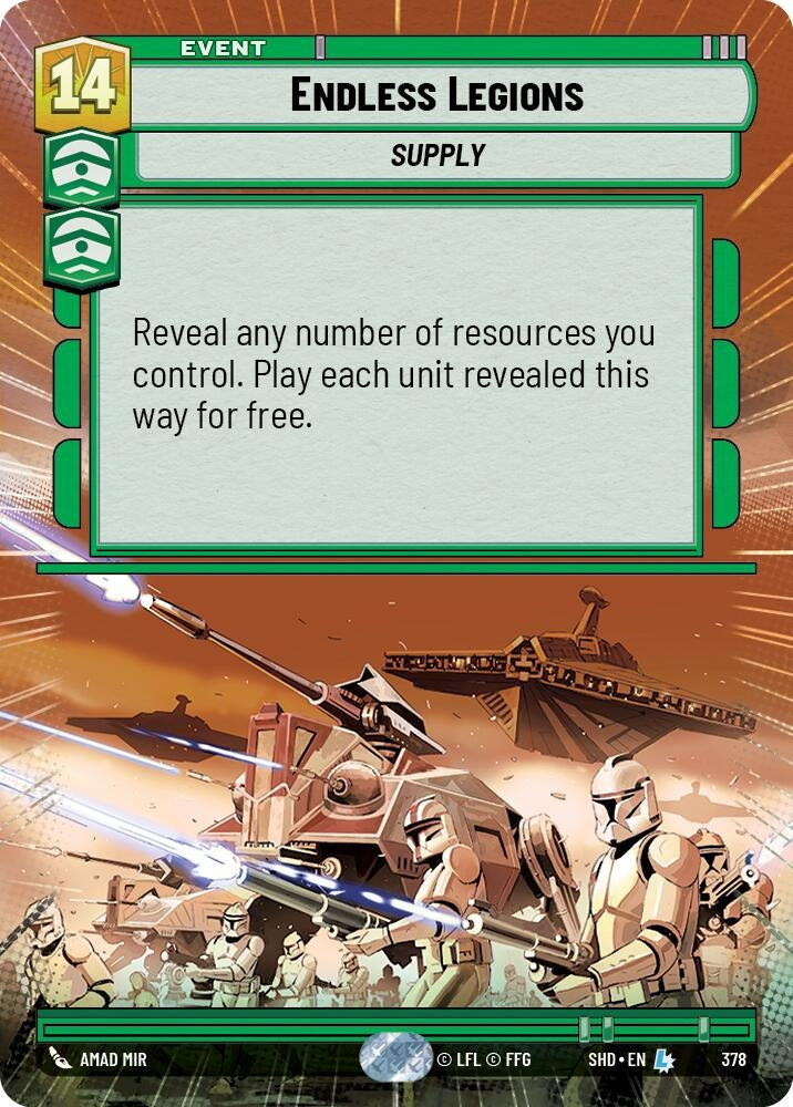 Image for Endless Legions (Hyperspace) (Shadows of the Galaxy) (378) - Star Wars: Unlimited