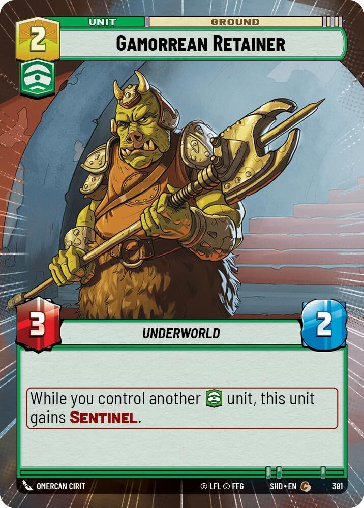 Image for Gamorrean Retainer (Hyperspace) (Shadows of the Galaxy) (381) - Star Wars: Unlimited