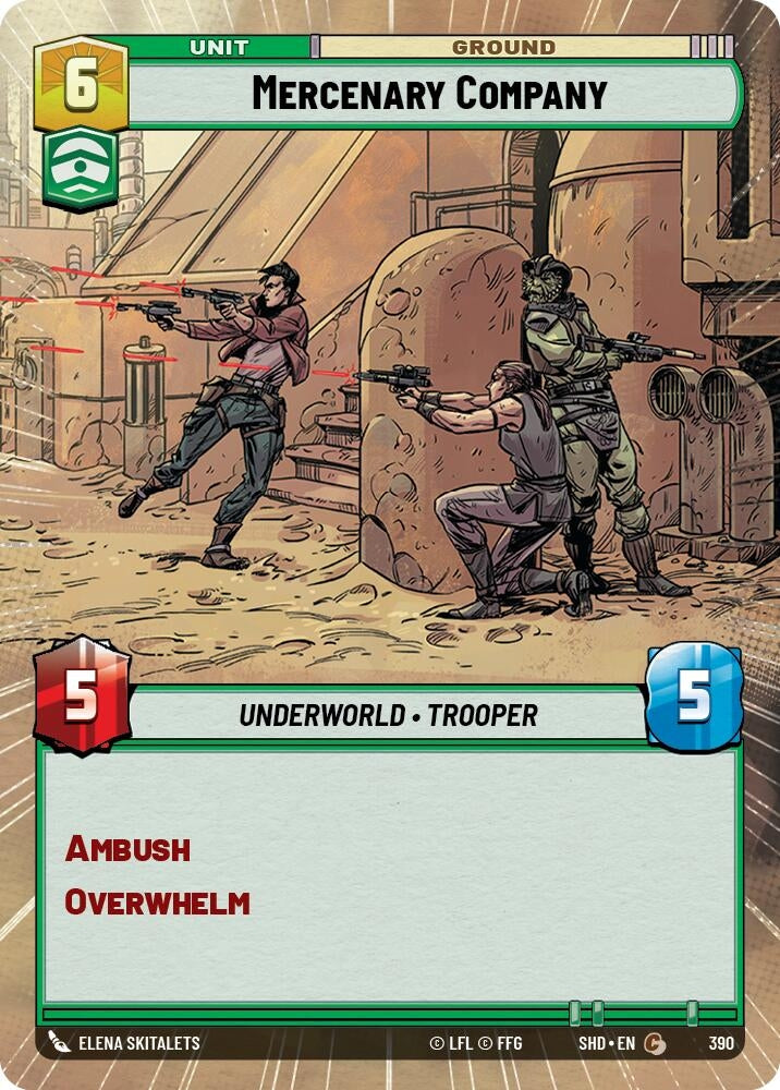 Image for Mercenary Company (Hyperspace) (Shadows of the Galaxy) (390) - Star Wars: Unlimited