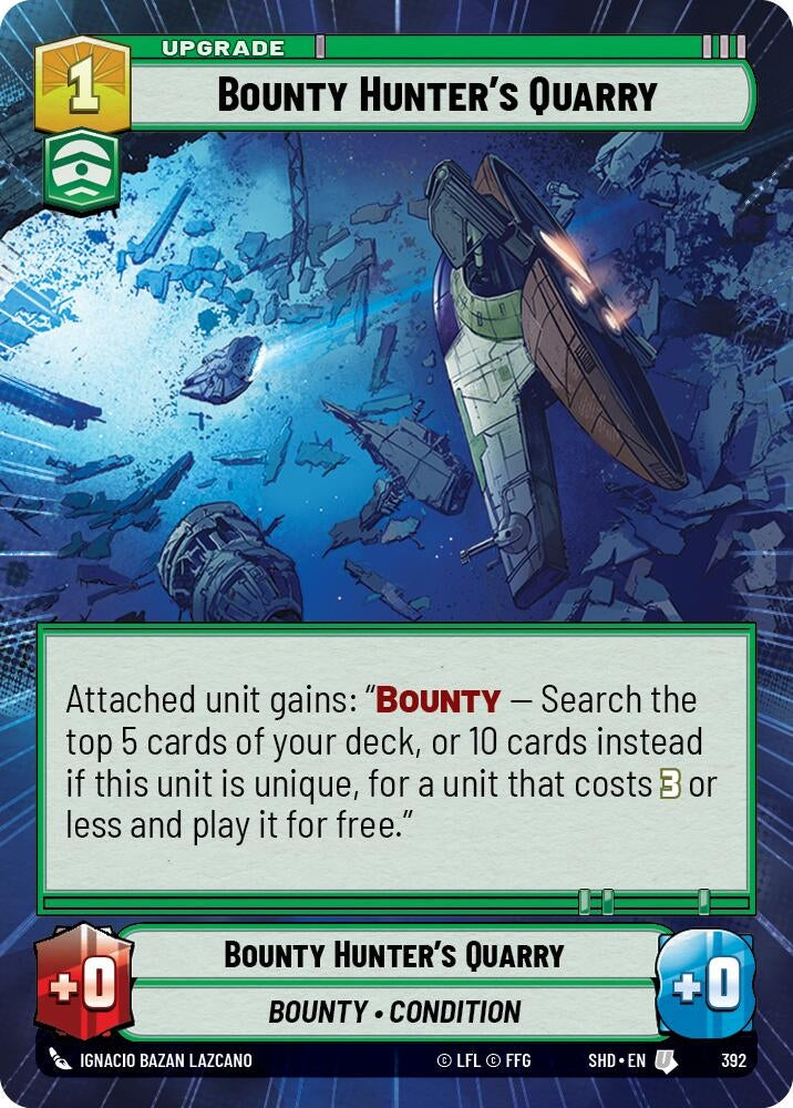 Image for Bounty Hunter's Quarry (Hyperspace) (Shadows of the Galaxy) (392) - Star Wars: Unlimited