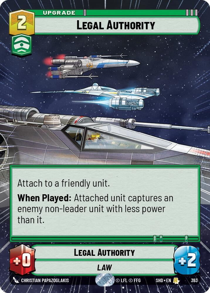 Image for Legal Authority (Hyperspace) (Shadows of the Galaxy) (393) - Star Wars: Unlimited