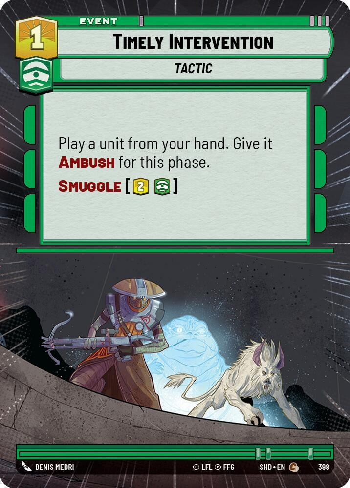 Image for Timely Intervention (Hyperspace) (Shadows of the Galaxy) (398) - Star Wars: Unlimited