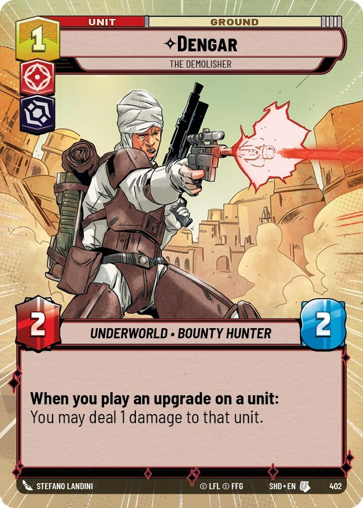 Image for Dengar - The Demolisher (Hyperspace) (Shadows of the Galaxy) (402) - Star Wars: Unlimited