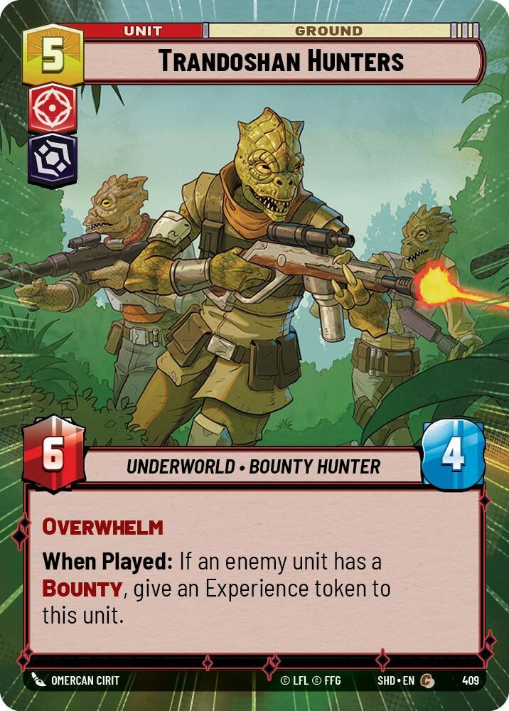Image for Trandoshan Hunters (Hyperspace) (Shadows of the Galaxy) (409) - Star Wars: Unlimited