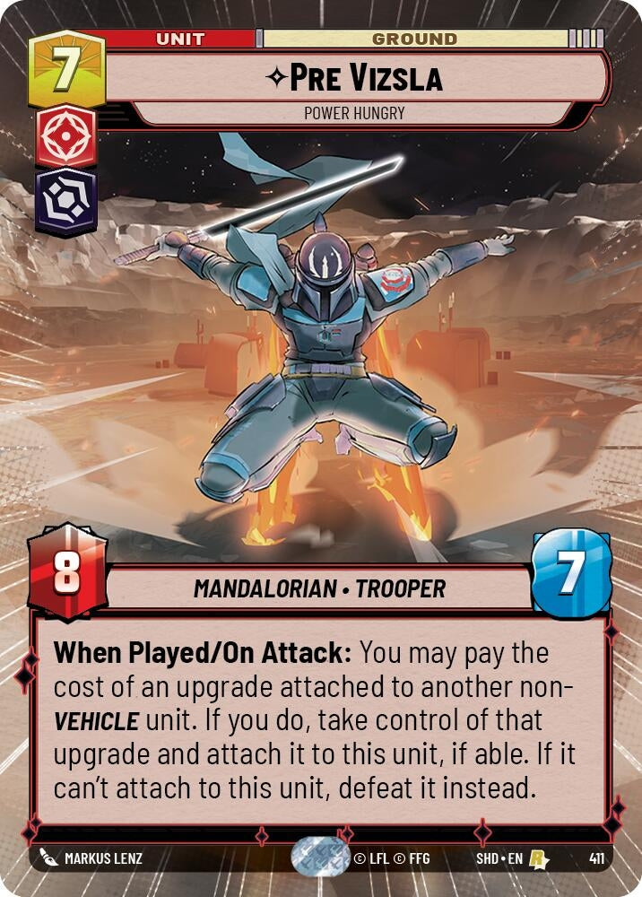 Image for Pre Vizsla - Power Hungry (Hyperspace) (Shadows of the Galaxy) (411) - Star Wars: Unlimited