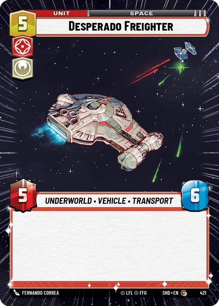 Image for Desperado Freighter (Hyperspace) (Shadows of the Galaxy) (421) - Star Wars: Unlimited