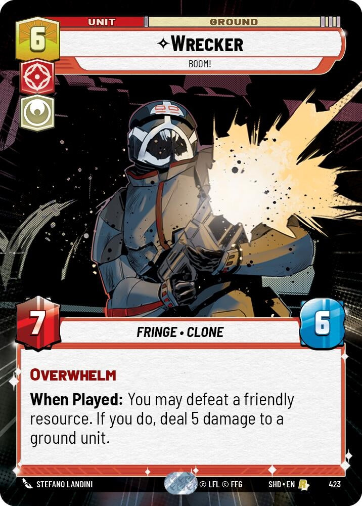 Image for Wrecker - BOOM! (Hyperspace) (Shadows of the Galaxy) (423) - Star Wars: Unlimited
