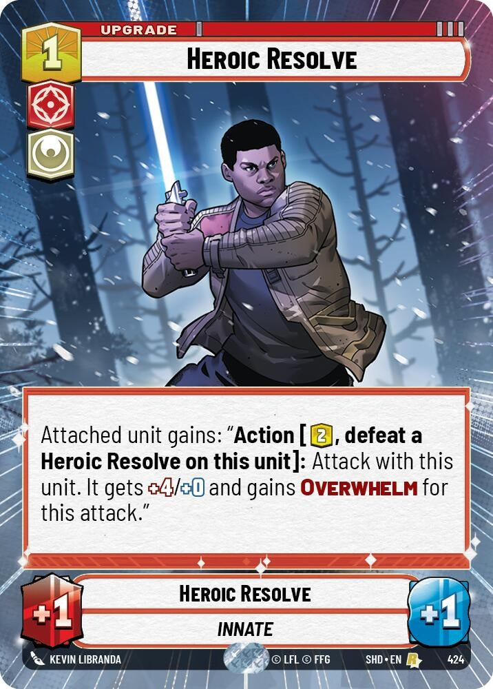 Image for Heroic Resolve (Hyperspace) (Shadows of the Galaxy) (424) - Star Wars: Unlimited