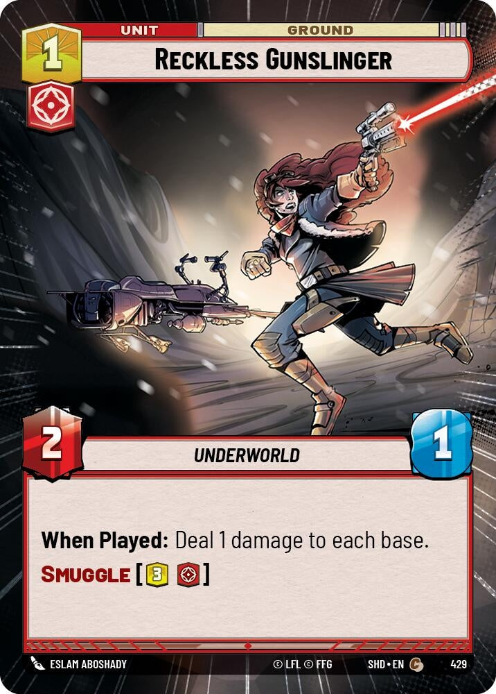 Image for Reckless Gunslinger (Hyperspace) (Shadows of the Galaxy) (429) - Star Wars: Unlimited
