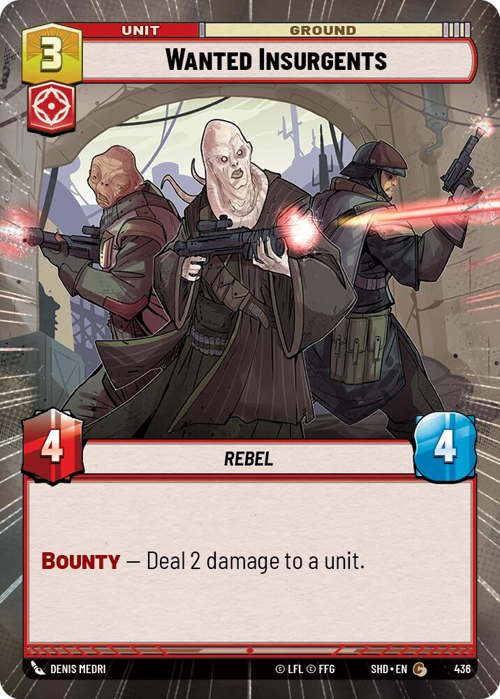 Image for Wanted Insurgents (Hyperspace) (Shadows of the Galaxy) (436) - Star Wars: Unlimited