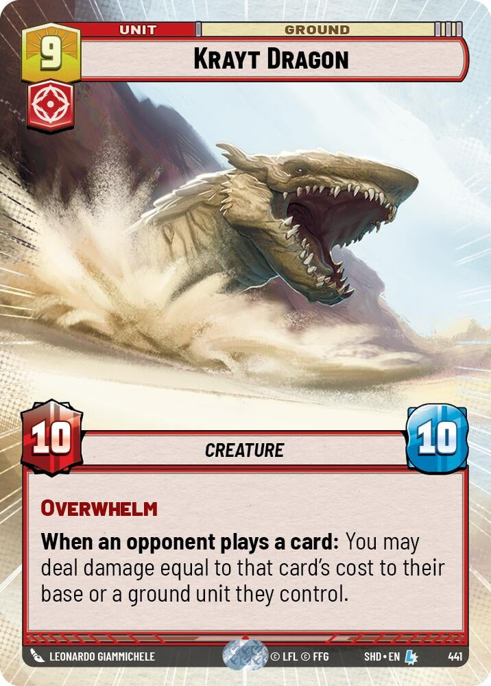 Image for Krayt Dragon (Hyperspace) (Shadows of the Galaxy) (441) - Star Wars: Unlimited