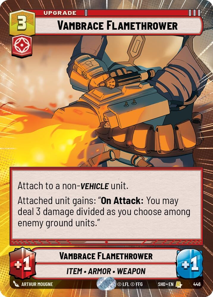 Image for Vambrace Flamethrower (Hyperspace) (Shadows of the Galaxy) (446) - Star Wars: Unlimited