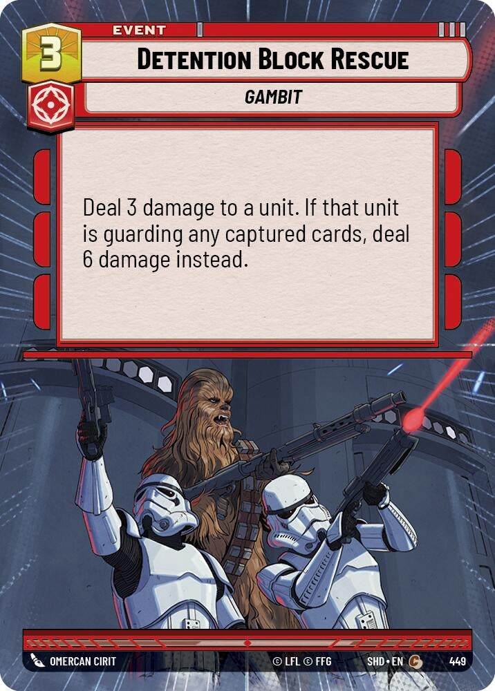 Image for Detention Block Rescue (Hyperspace) (Shadows of the Galaxy) (449) - Star Wars: Unlimited