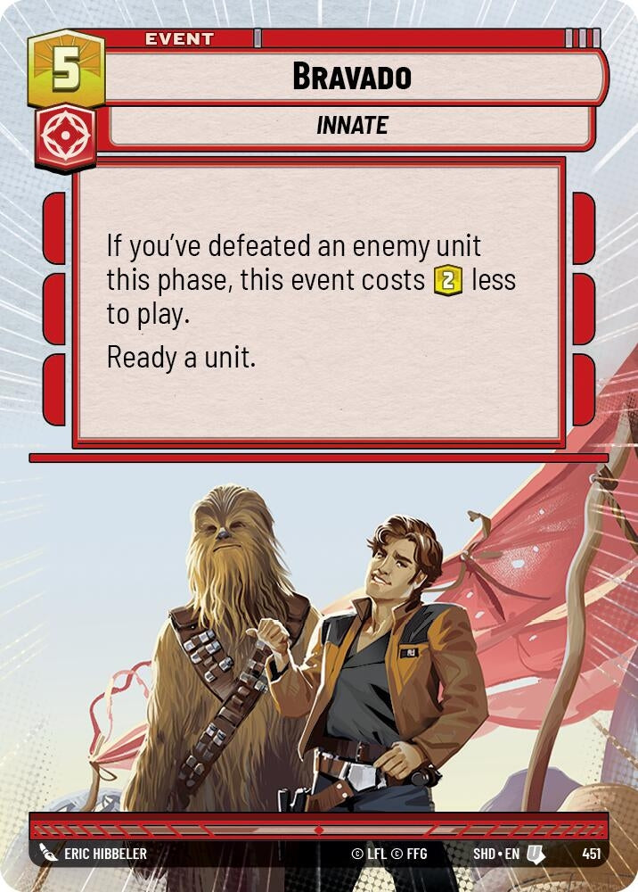 Image for Bravado (Hyperspace) (Shadows of the Galaxy) (451) - Star Wars: Unlimited