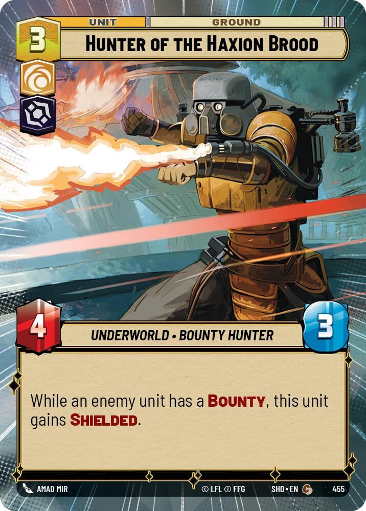 Image for Hunter of the Haxion Brood (Hyperspace) (Shadows of the Galaxy) (455) - Star Wars: Unlimited