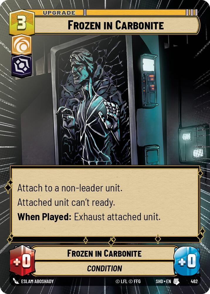 Image for Frozen in Carbonite (Hyperspace) (Shadows of the Galaxy) (462) - Star Wars: Unlimited