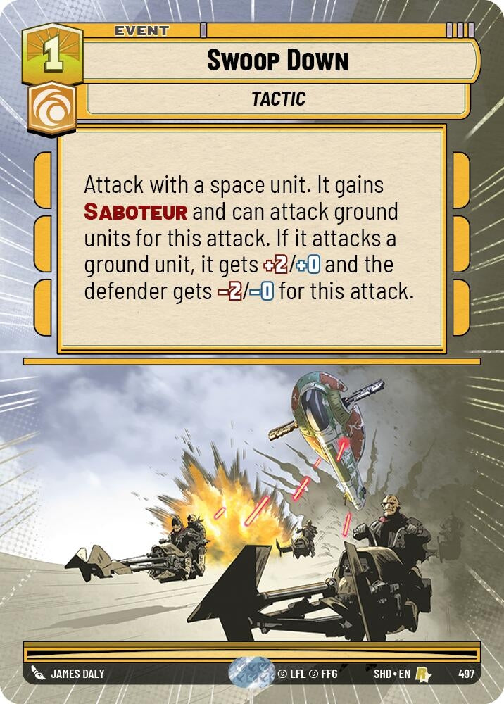 Image for Swoop Down (Hyperspace) (Shadows of the Galaxy) (497) - Star Wars: Unlimited