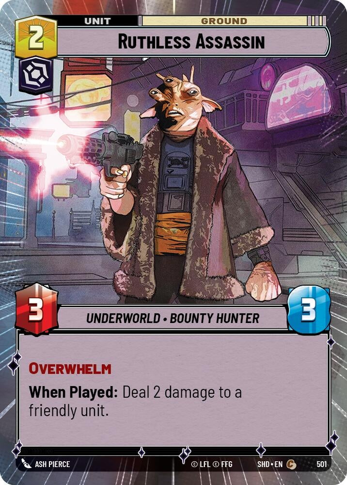 Image for Ruthless Assassin (Hyperspace) (Shadows of the Galaxy) (501) - Star Wars: Unlimited