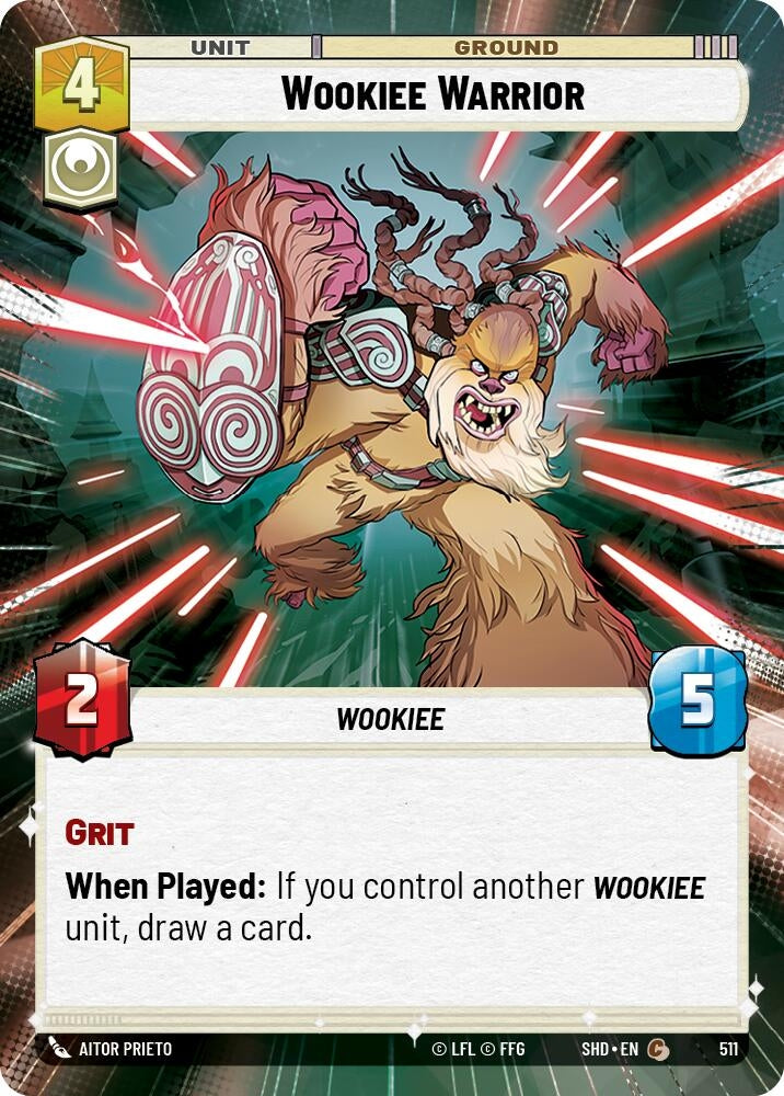 Image for Wookiee Warrior (Hyperspace) (Shadows of the Galaxy) (511) - Star Wars: Unlimited
