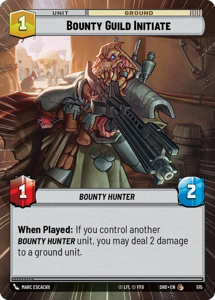 Image for Bounty Guild Initiate (Hyperspace) (Shadows of the Galaxy) (515) - Star Wars: Unlimited