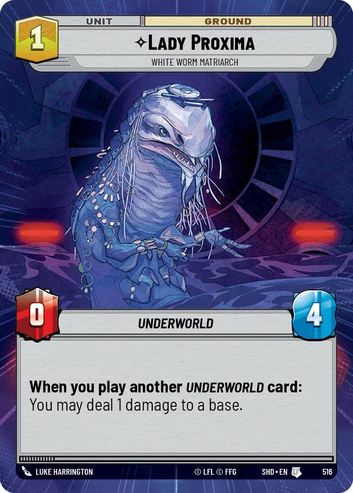 Image for Lady Proxima - White Worm Matriarch (Hyperspace) (Shadows of the Galaxy) (516) - Star Wars: Unlimited