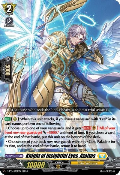 Image for Knight of Insightful Eyes, Azaltus (419) (D Promo Cards) (D-PR/419EN) - Cardfight Vanguard